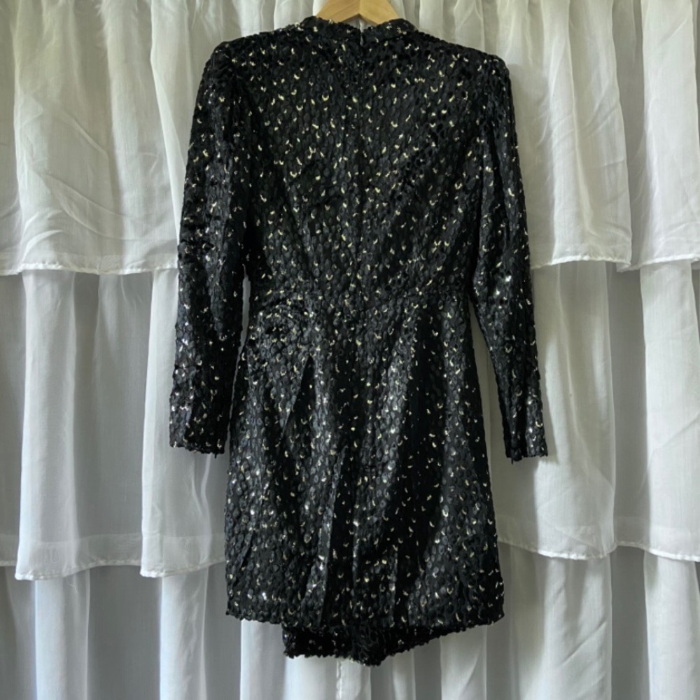 A.L.C. • Jane Metallic Velvet Burnout Mini Dress - Picture 13 of 16